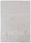 Dream Step Memory Foam Channel Light Grey Faux Fur Area Rug - 5' x 7'