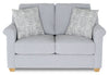 Finesse 59\" Contemporary Chenille Fabric Loveseat - Heather Grey