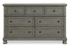 Chelsea Bedroom 7-Drawer Dresser, 60\"W x 38\"H - Grey