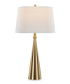 Alison 30\" Metal Table Lamp with White Linen - Gold
