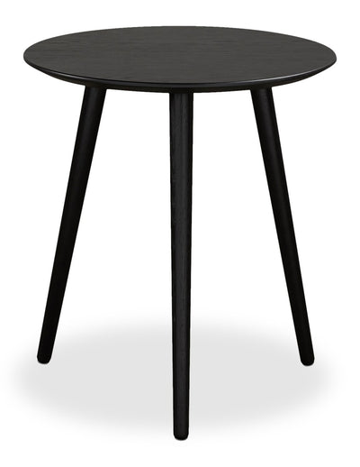 Viola 20" Modern Round End Table – Black Ash | Table de bout ronde moderne Viola de 20 po - frêne noir