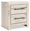 Derekson Bedside 2-Drawer Nightstand with USB Ports, 21.7\"W x 24.3\"H - Rustic White