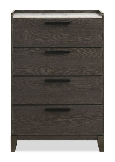 Sable Bedroom Chest of Drawers, 4-Drawer, 31"W x 47"H - Light Brown | Commode verticale de chambre à coucher Sable de 31 po (L) x 47 po (H) à 4 tiroirs - brun clair