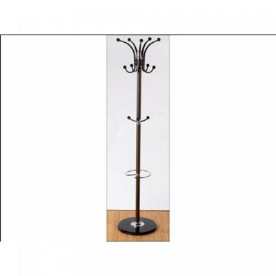 Head Coat Hanger Brown with Marble Base Coat Racks|Portemanteau brun avec base en marbre