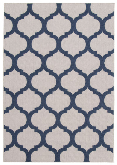 Sophie Grey-Navy Area Rug - 3'11" x 5'7"