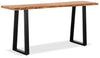 Agra 51\" Rustic Sofa Table - Brown and Black with Iron Legs