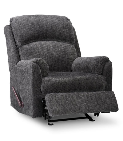 Baron Chenille Glider Recliner - Grey