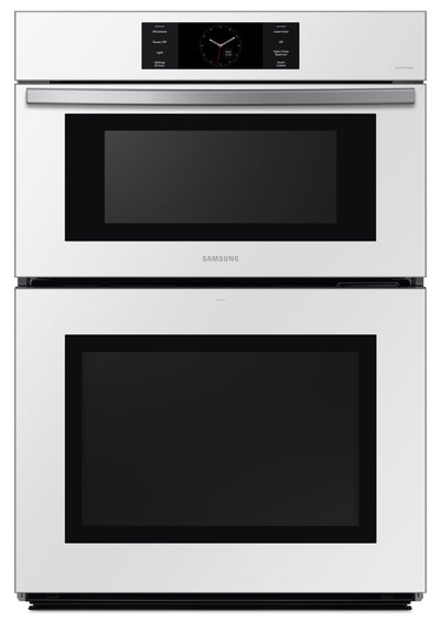 Samsung 30" 7 Cu. Ft. Electric Micowave Combination Wall Oven - White - … | Four à micro-ondes combiné avec four mural électrique Samsung de 7 pi³ et de 30 po…