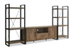 Alvin 117\" Modern 3-Piece Entertainment Centre with Storage and Cable Management for TVs up to 70\"- Hazelnut