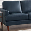 Hydeline Cassis Leather Loveseat - Navy|Causeuse Cassis de Hydeline en cuir - bleu marine
