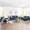 Hydeline Cassis Leather Chair - Navy|Fauteuil Cassis de Hydeline en cuir - bleu marine