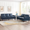 Hydeline Cassis Leather Loveseat - Navy|Causeuse Cassis de Hydeline en cuir - bleu marine