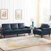 Hydeline Cassis Leather Chair - Navy|Fauteuil Cassis de Hydeline en cuir - bleu marine