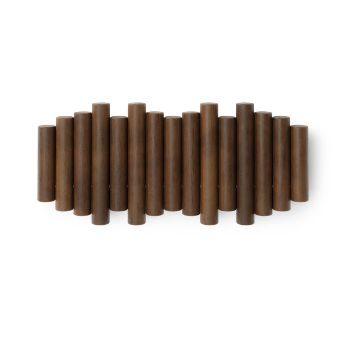 Umbra Picket Rail Wall Hooks - Aged Walnut