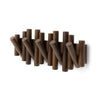 Umbra Picket Rail Wall Hooks - Aged Walnut|Crochets muraux Picket Rail de Umbra - noyer vieilli