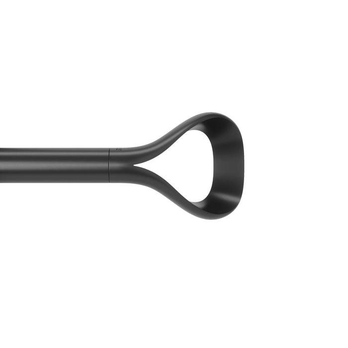 Umbra Loop Matte Black Expandable 1\" Curtain Rod - 42\"-120\" 