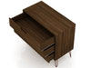 Manhattan Comfort Rockefeller Mid-Century Modern Dresser with 3-Drawers - Brown|Commode Rockefeller de Manhattan Comfort de style moderne du milieu du 20e siècle avec 3 tiroirs - brune