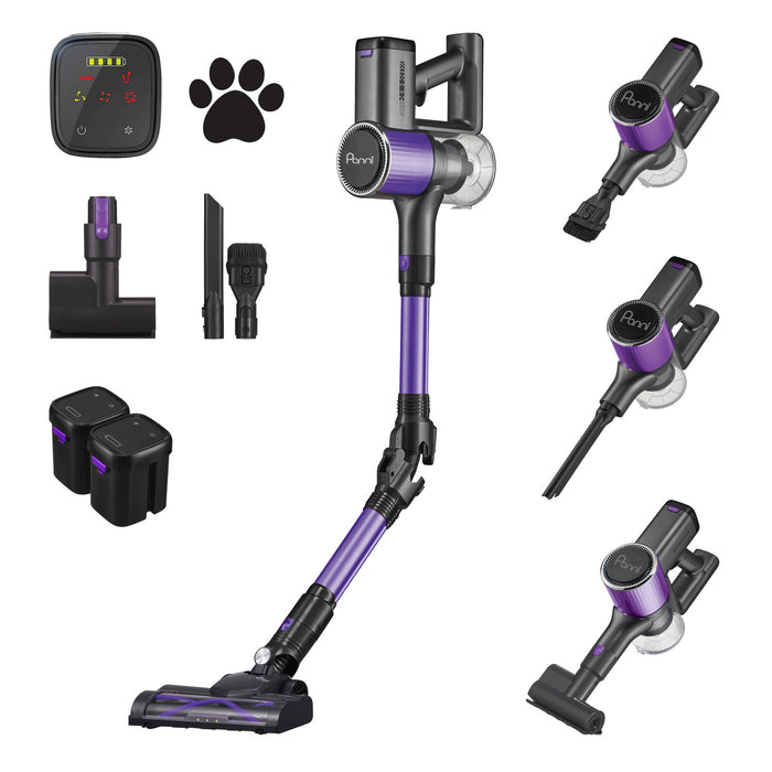 Panni S7219P 5-in-1 Cordless Pet Stick Vacuum with 2 Batteries Vacuum Stick Handheld