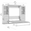 Bestar Pur 115" Queen Murphy Bed and 2 Shelving Units with Drawers - Black Walnut|Grand lit escamotable Pur de Bestar de 115 po avec 2 meubles à tablettes et tiroirs - noyer noir