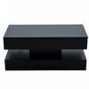 Flexi 39.9 Inch Hydraulic Lift-Top Coffee Table with LED Lighting and Hidden Storage, Black | Flexi Table Basse Relevable Hydraulique 39.9 po avec Eclairage LED et Rangement Cache, Noir