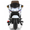 Costway 12v Kids Ride On Motorcycle Electric Motor Bike W/ Training Wheels & Light White