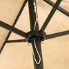 Costway 15' Market Outdoor Umbrella Double-Sided Twin Patio w/ Crank Beige