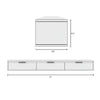 Nordika Slim 72" Wall-Mounted TV Stand with 3 Storage Cabinets - Natural Blonde Oak | Meuble pour téléviseur mural mince Nordika de 72 po avec 3 armoires de rangement - chêne blond naturel