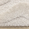 Lincoln Modern Luxurious Plush White Curves Area Rug - 7'10" x 11'2"|Carpette moderne, luxueuse et moelleuse Lincoln blanche à motif de courbes - 7 pi 10 po x 11 pi 2 po