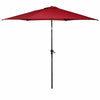 Costway 10FT Patio Umbrella 6 Ribs Market Steel Tilt W/ Crank Outdoor Garden Burgundy