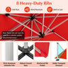 Costway 10 FT Patio Cantilever Umbrella Outdoor Aluminum Hanging Offset Umbrella w/ 360° Rotation Orange