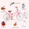 Costway 18" Kids Bike Toddler Bicycle Withtraining Wheel Kickstand For 4-8 Years Old Girl Red