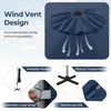 Costway 11 FT Outdoor Patio Umbrella, Round Cantilever Umbrella w/ 360° Rotation Navy