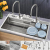 MultiSINK 45 in. Dual Mounted 3-Level Workstation Kitchen Sink, Faucets, Glass Rinser,Stainless Steel- J-WP30 Laundry Combo | Evier poste de travail MultiSINK 45 po, double pose, 3 niveaux, robinets, rince-verre, inox - J-WP30