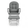 Storkcraft Hoop Glider and Ottoman - White/Gray Chair