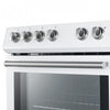 Leonardo Espresso 30" Slide-In Electric Range in White, 5.0 cu. Ft. - FFSEL6022-30WHT | Cuisiniere electrique encastrable Leonardo Espresso 30 po, blanche, 5 pi³ - FFSEL6022-30WHT