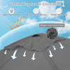 Costway 10 FT Patio Cantilever Umbrella Outdoor Aluminum Hanging Offset Umbrella w/ 360° Rotation Grey