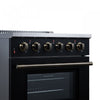 Forno Galiano 30 Inch Freestanding Electric range, 4 radiant burners, 4.32 cu.ft, Black - FFSEL6083-30BLK Electric Range | Cuisiniere electrique Galiano de 30 po, 4 foyers radiants, 4,32 pi³, noir – FFSEL6083-30BLK