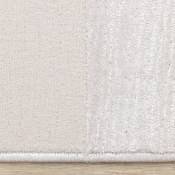 Leonardo White Grey Checkered Area Rug - 5'3\" x 7'7\"