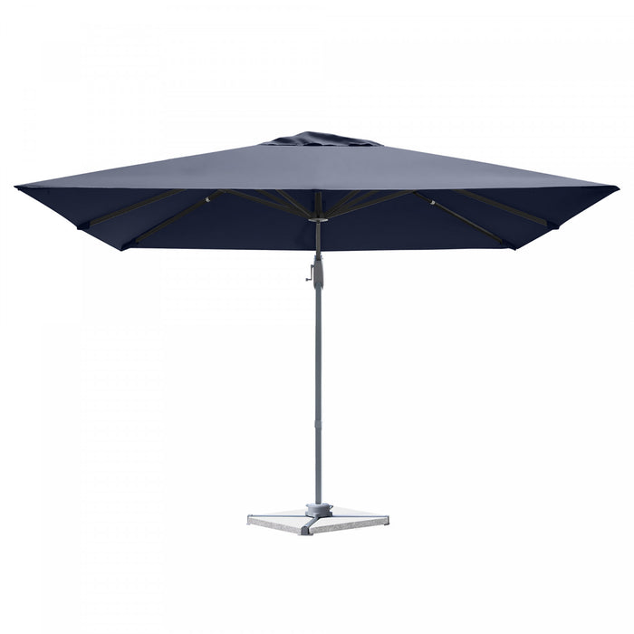 Costway 10x10 ft Patio Offset Cantilever Umbrella Aluminum 360° Rotation Tilt Navy
