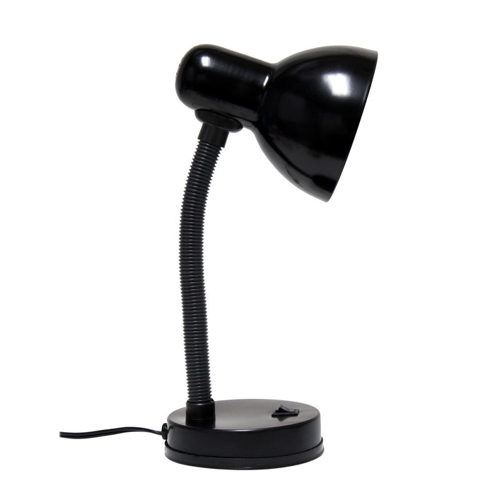 Remmer Gooseneck Desk Lamp, Onyx, 14.25\"H
