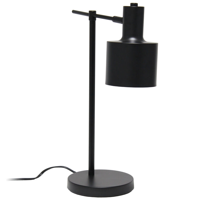 Camden Industrial Metal Desk Lamp, Onyx, 21.8\"H