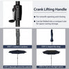 Costway 10 FT 112 LED Solar-Lighted Patio Table Market Umbrella Crank Tilt Outdoor Navy