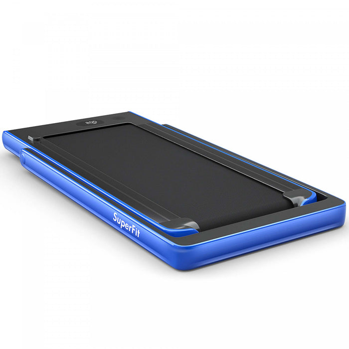 Superfit 2.25hp 2 In 1 Folding Treadmill Jogging Machine W/app Control Blue