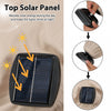 Costway 10 FT Solar Patio Umbrella with 96 LED Lights 35° Adjustable Tilt Vented Top Beige