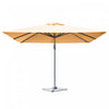 Costway 10x10 ft Patio Offset Cantilever Umbrella Aluminum 360° Rotation Tilt Beige
