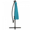 Costway 10 Ft Patio Solar LED Offset Umbrella 40 Lights Crank Base Turquoise