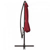 Costway 10FT Patio Offset Hanging Umbrella Easy Tilt Adjustment 8 Ribs Backyard Burgundy