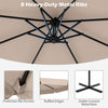 Costway 10 FT Offset Hanging Umbrella Patio Cantilever Umbrella with Cover Beige