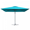 Costway 10x10 ft Patio Offset Cantilever Umbrella Aluminum 360° Rotation Tilt Turquoise