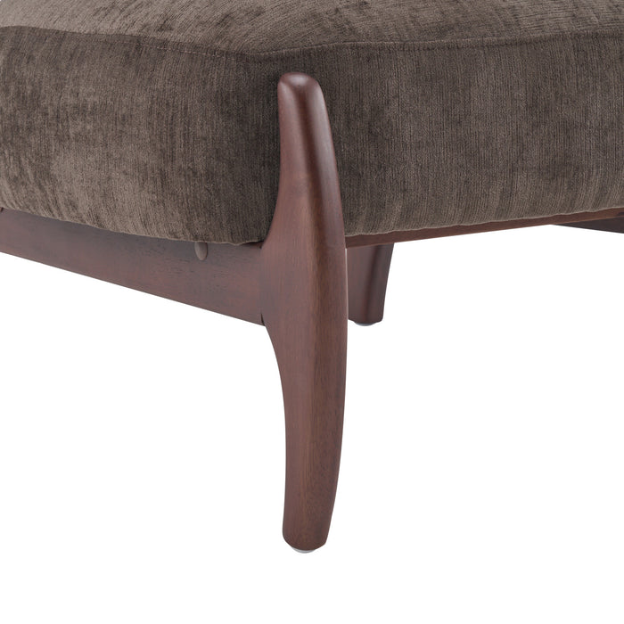 Coco Modern Lounge Chair with Solid Wood Frame and Durable Upholstery, Brown